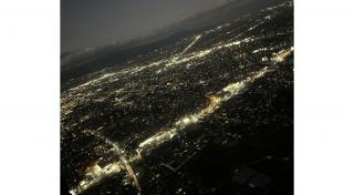 写真：夜景の空撮写真1