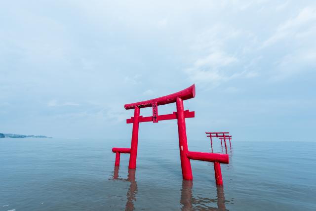 画像:大魚神社の海中鳥居の写真