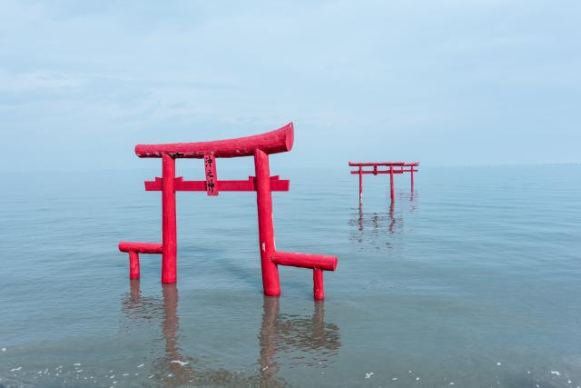 画像:大魚神社の海中鳥居の写真