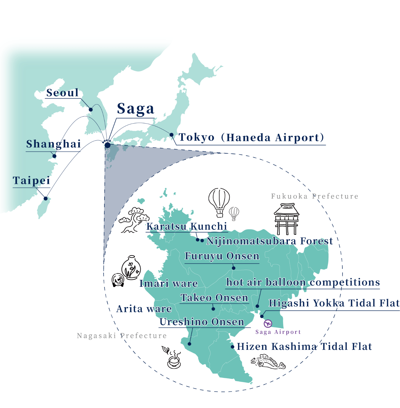 Saga Prefecture map