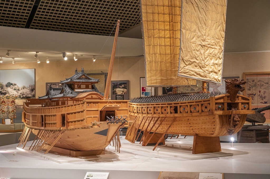 写真：戦国時代の大型船の展示