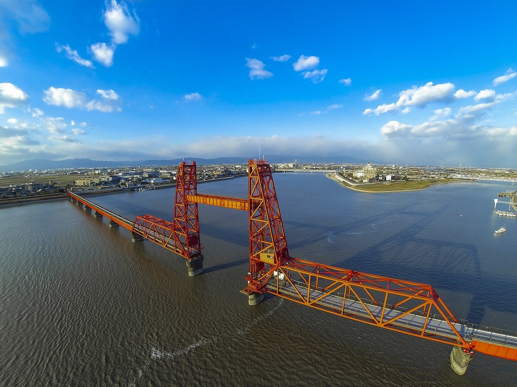 写真：筑後川に掛かる昇開橋の画像