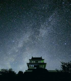 写真：竹崎城址展望台からの星空