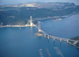 呼子大橋の航空写真